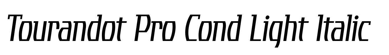 Tourandot Pro Cond Light Italic